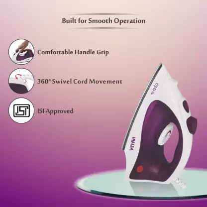 Inalsa Optra 1400 W Steam Iron  (Purple, White) Inalsa Optra 1400 W Steam Iron  (Purple, White)